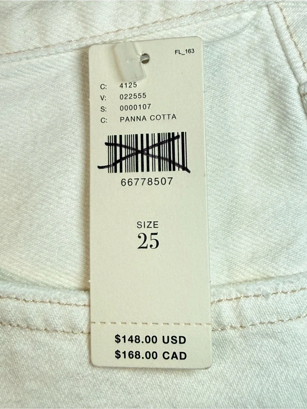 AGOLDE Parker Long Loose Fit Vintage Shorts Size 25 In Panna Cotta